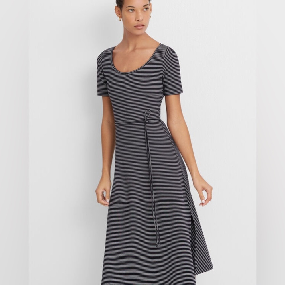 Club Monaco Scoop Neck Striped Dress - small
